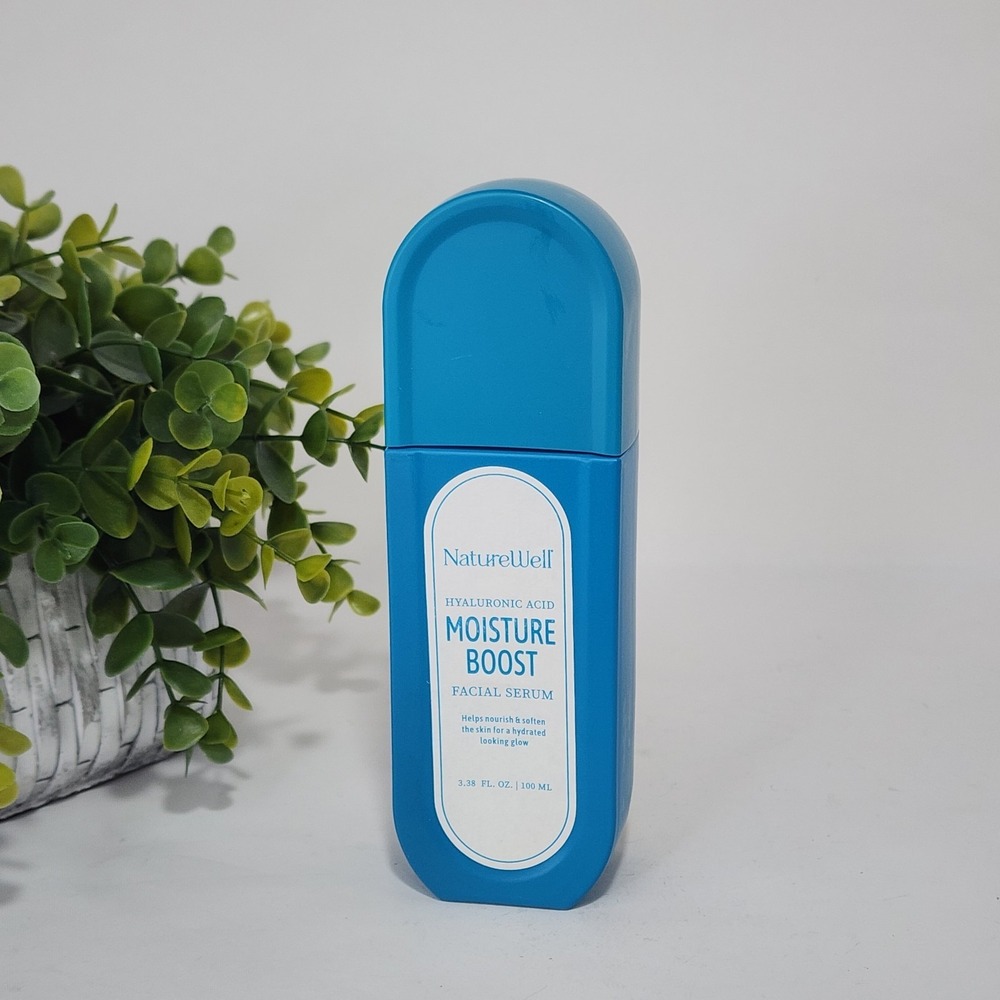 NatureWell Hyaluronic Acid Face Serum Moisture Boost Hydrates Softens 3.38 fl oz